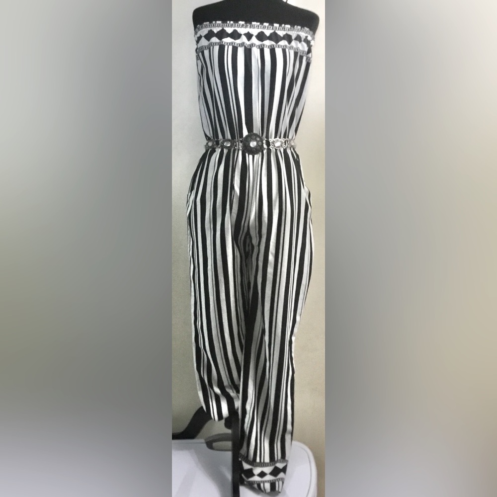 Necessary Clothing striped strapless jumpsuit